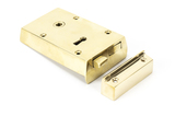 83577 - Polished Brass Left Hand Rim Lock - Small - FTA Image 1 Thumbnail