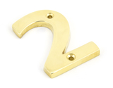 83712 - Polished Brass Numeral 2 - FTA Image 1 Thumbnail