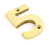 83715 - Polished Brass Numeral 5 - FTA Image 1 Thumbnail