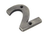 Antique Pewter Numeral 2 Image 1 Thumbnail