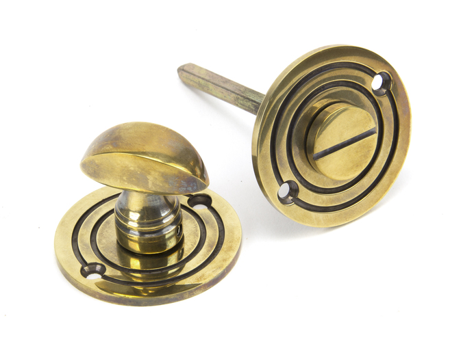 83804 - Aged Brass Round Bathroom Thumbturn FTA Image 1