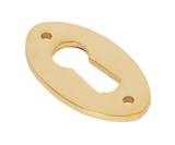 83812 - Polished Brass Oval Escutcheon - FTA Image 1 Thumbnail