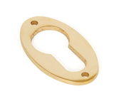 83815 - Polished Brass Oval Euro Escutcheon - FTA Image 1 Thumbnail