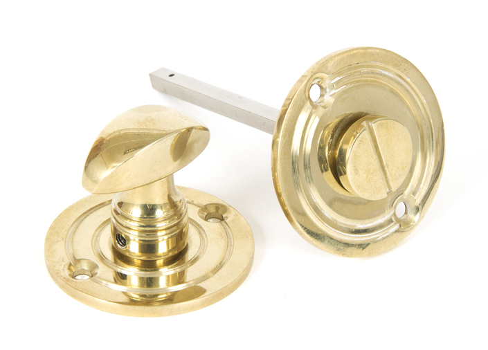 Polished Brass Round Bathroom Thumbturn Image 1
