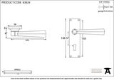 83829 - Polished Brass Straight Lever Lock Set - FTA Image 3 Thumbnail