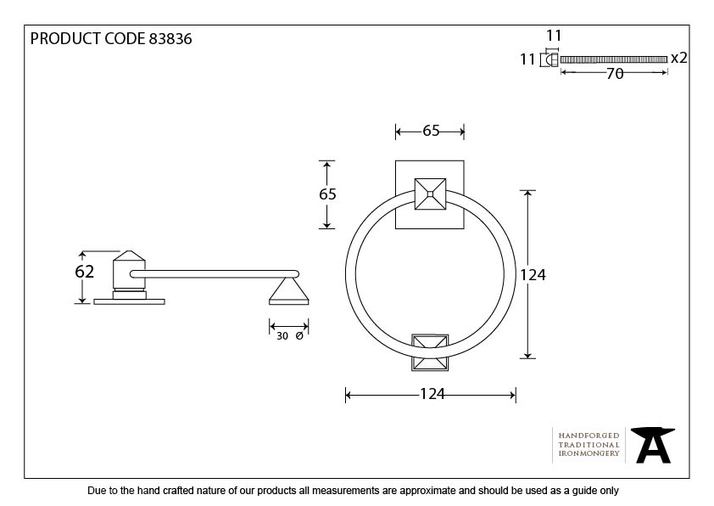 83836 - Polished Brass Ring Door Knocker - FTA Image 3