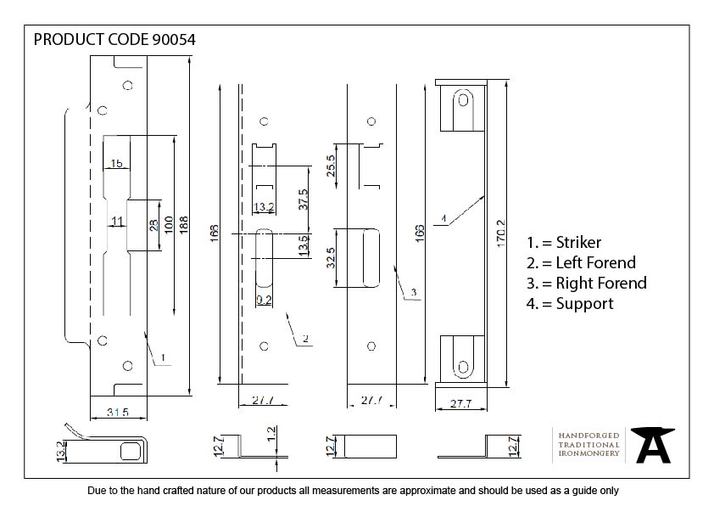 90054 - Black ½'' Rebate Kit for HD Sash Lock - FTA Image 2
