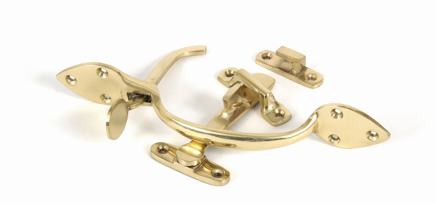 90241 - Polished Brass Cast Suffolk Latch Set - FTA Image 1