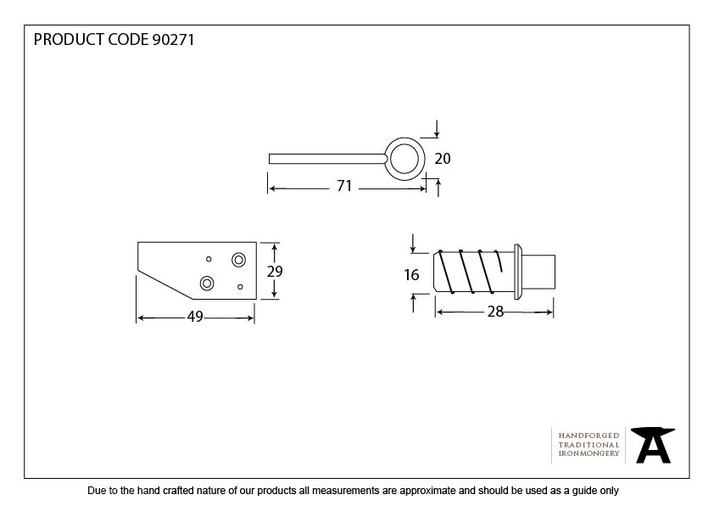90271 - Polished Brass Key-Flush Sash Stop - FTA Image 2
