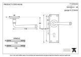 90358 - Aged Brass Avon Lever Lock Set FTA Image 5 Thumbnail