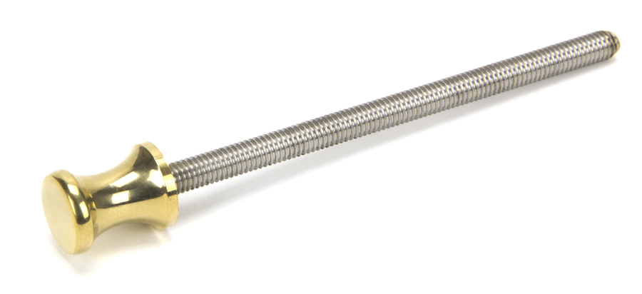90437 - Polished Brass ended SS M6 110mm Threaded Bar - FTA Image 1