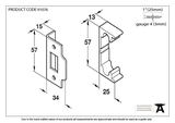 91076 - Electro Brassed ½'' Rebate Kit for Tubular Mortice Latch - FTA Image 2 Thumbnail