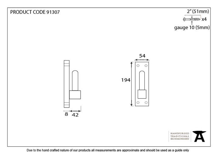 91307 - Pewter Frame Hook for 33741 (pair) - FTA Image 3