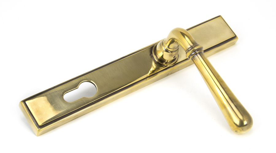 91413 - Aged Brass Newbury Slimline Lever Espag. Lock Set FTA Image 3