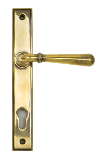 91413 - Aged Brass Newbury Slimline Lever Espag. Lock Set FTA Image 1