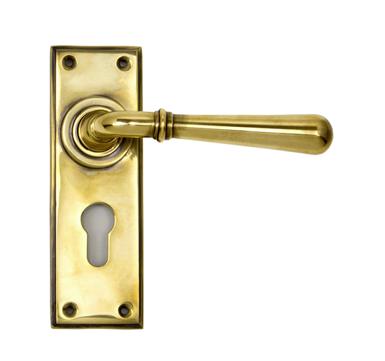 91417 - Aged Brass Newbury Lever Euro Set FTA Image 1