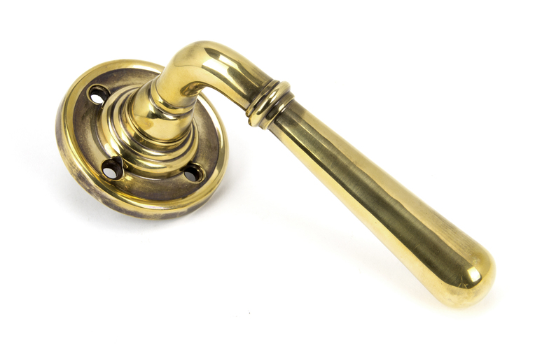 91418 - Aged Brass Newbury Lever on Rose Set FTA Image 1