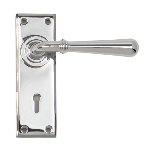 91421 - Polished Chrome Newbury Lever Lock Set - FTA Image 1