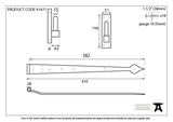 91471 - External Beeswax 24'' Hook & Band Hinge - Cranked (pair) - FTA Image 8 Thumbnail