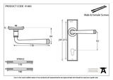 91485 - External Beeswax Avon Lever Espag. Lock Set - FTA Image 5 Thumbnail