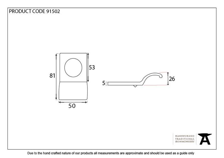 91502 - External Beeswax Rim Cylinder Pull - FTA Image 3