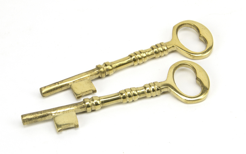 91528 - Aged Brass Davenport Rim Lock FTA Image 4