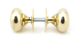 91529 - Polished Brass 57mm Mushroom Mortice/Rim Knob Set - FTA Image 4 Thumbnail