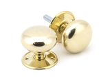 91529 - Polished Brass 57mm Mushroom Mortice/Rim Knob Set - FTA Image 1 Thumbnail