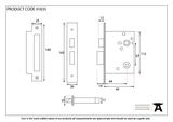 91835 - PVD 2 1/2'' Heavy Duty Bathroom Mortice Lock - FTA Image 2 Thumbnail