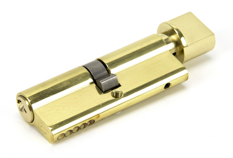 91871 - Lacquered Brass 40/40 Euro Cylinder/Thumbturn Image 1
