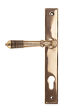91912 - Polished Bronze Reeded Slimline Lever Espag. Lock - FTA Image 1 Thumbnail