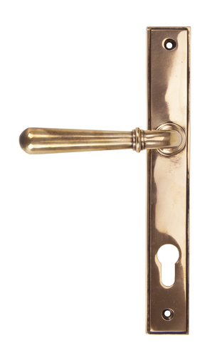 91918 - Polished Bronze Newbury Slimline Lever Espag. Lock - FTA Image 1