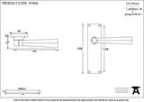 91968 - Polished Brass Straight Lever Latch Set - FTA Image 3 Thumbnail