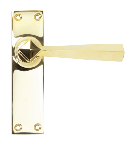 91968 - Polished Brass Straight Lever Latch Set - FTA Image 1