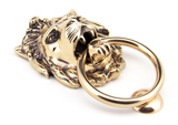91999 - Polished Bronze Lion Head Knocker - FTA Image 1 Thumbnail