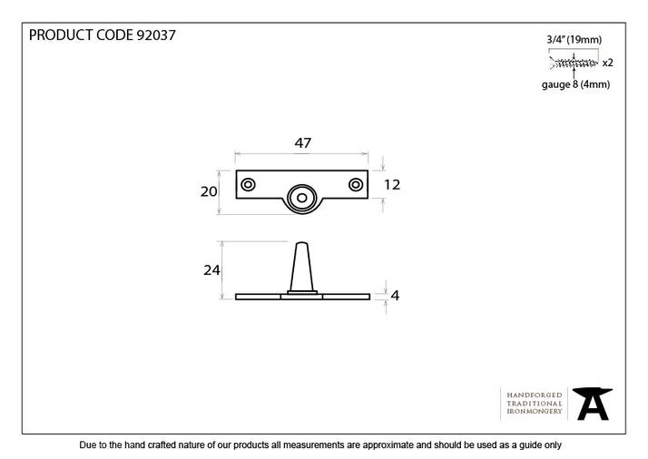 92037 - Aged Brass Offset Stay Pin FTA Image 2