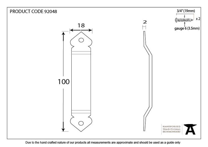 92048 - External Beeswax Gothic Screw on Staple - FTA Image 2