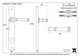 92055 - External Beeswax Regency Slimline Lever Espag. Lock Set - FTA Image 8 Thumbnail