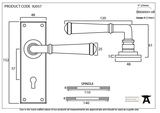 92057 - Black Regency Lever Lock Set - FTA Image 3 Thumbnail