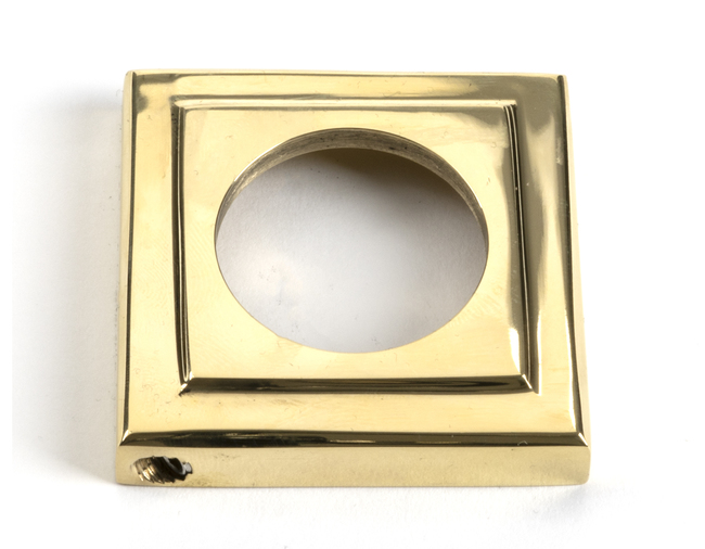 45662 - Aged Brass Brompton Lever on Rose Set (Square) FTA Image 3