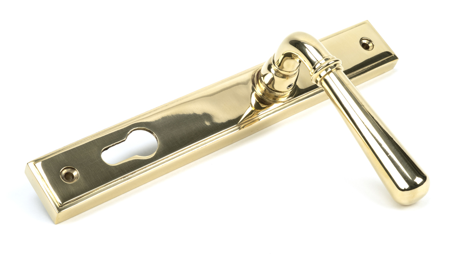 46529 - Polished Brass Newbury Slimline Lever Espag. Lock Set - FTA Image 2