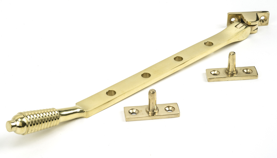 46707 - Polished Brass 10'' Reeded Stay - FTA Image 1