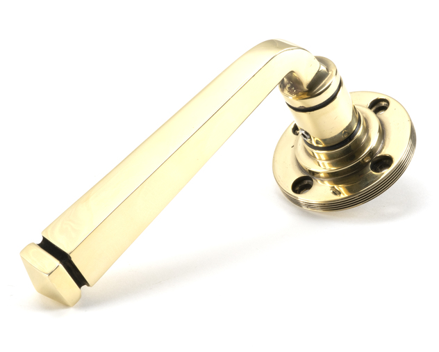 49945 - Aged Brass Avon Round Lever on Rose Set (Plain) - Unsprung FTA Image 2