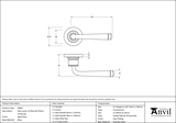 49945 - Aged Brass Avon Round Lever on Rose Set (Plain) - Unsprung FTA Image 4 Thumbnail