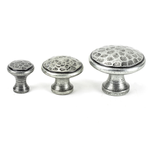 33625 - From The Anvil Pewter Hammered Cabinet Knob - Large - FTA Image 3