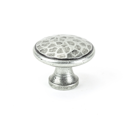 33625 - From The Anvil Pewter Hammered Cabinet Knob - Large - FTA Image 1