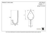 From The Anvil Black Gothic Coat Hook 33963 Image 2 Thumbnail