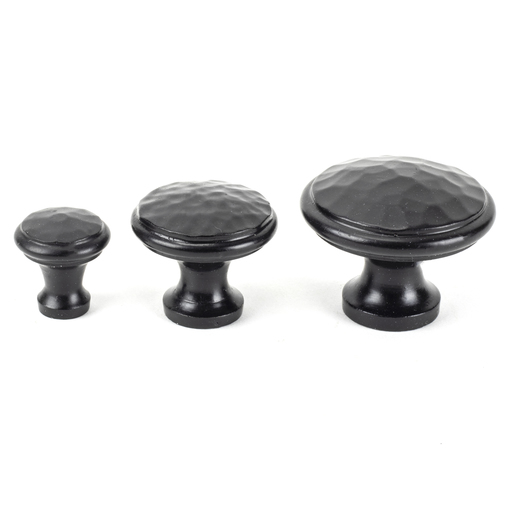 From The Anvil Black Hammered Cabinet Knob - Large 33993 Image 3