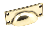 45400 - From The Anvil Aged Brass Art Deco Drawer Pull - FTA Image 1 Thumbnail
