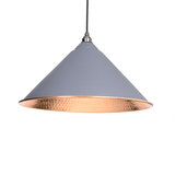 49503DG - From The Anvil Dark Grey Hammered Copper Hockley Pendant - FTA Image 1 Thumbnail